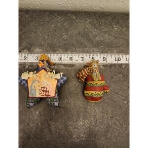 Jim Shore Star Ornament‎ Heartwood Creek Nativity Christmas Decor plus Cat 2 Pcs